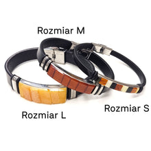 BK180 Bransoletka na skórzanym pasku - rozmiar L